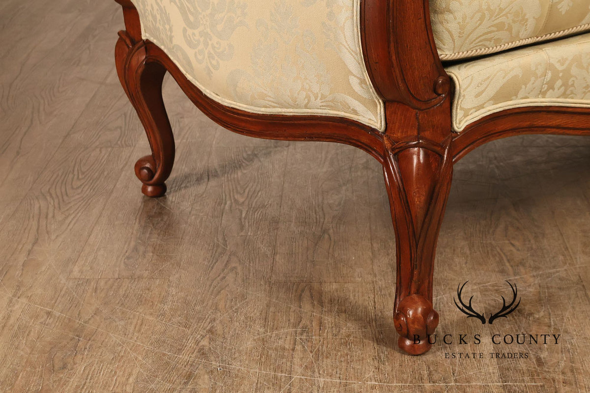 Ethan Allen French Louis XV Style Camelback Sofa