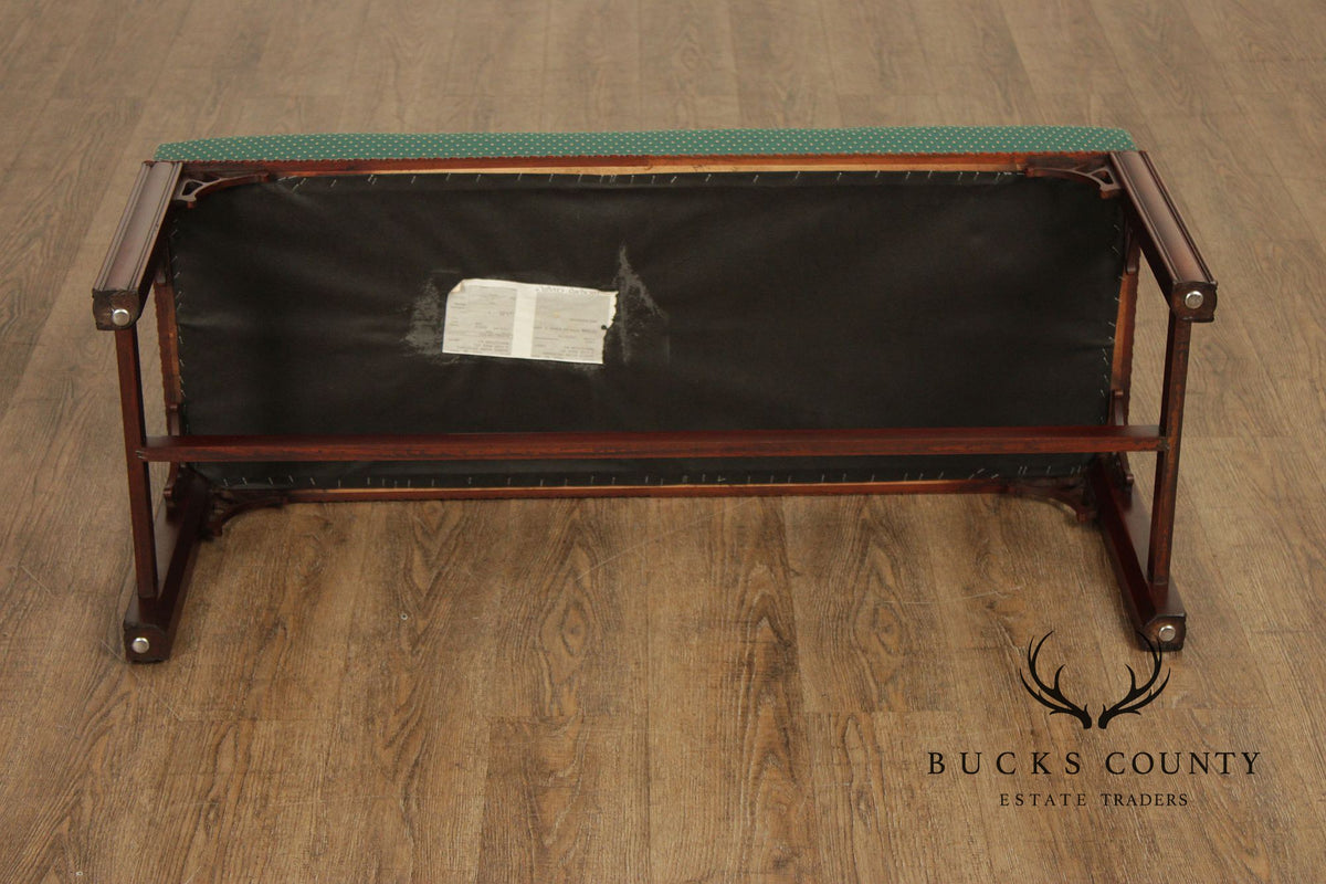 Hickory Chair Chippendale Style Mahogany Window Bench