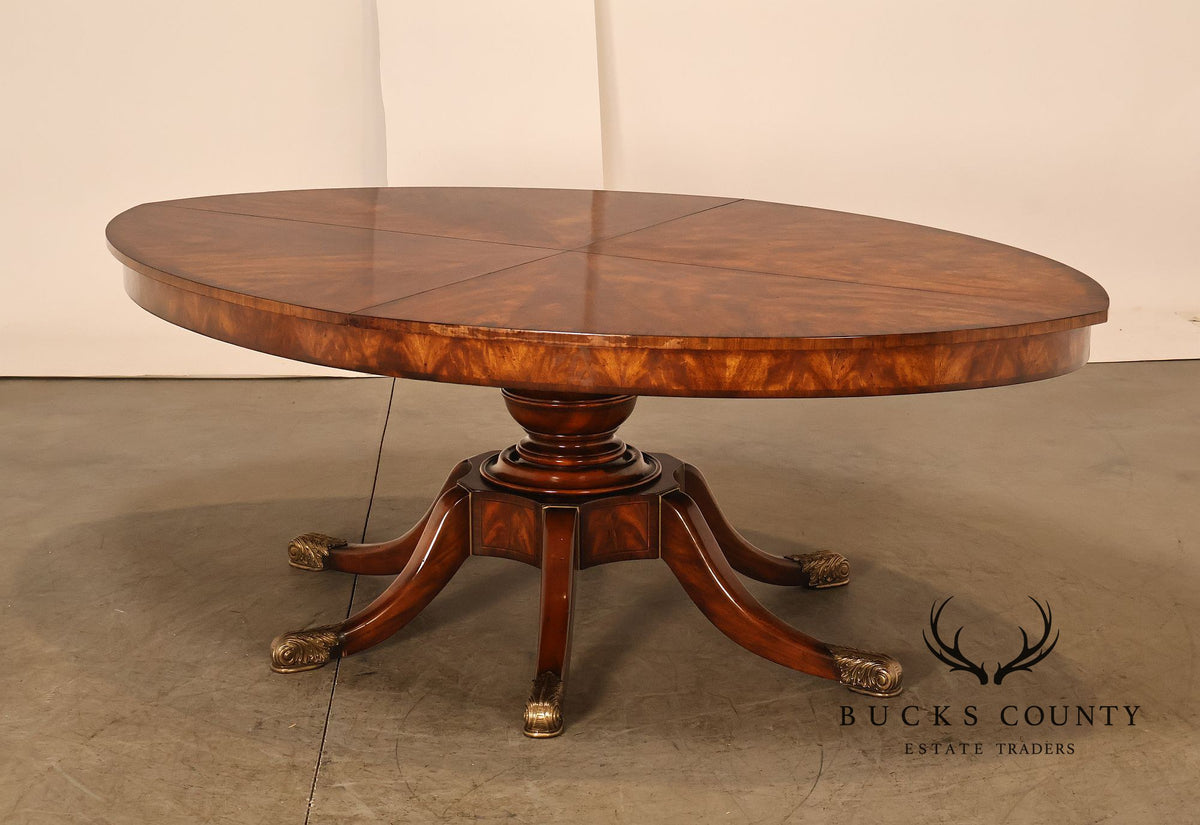 Theodore Alexander Althorp Living History Flame Mahogany Oval Expansion Dining Table