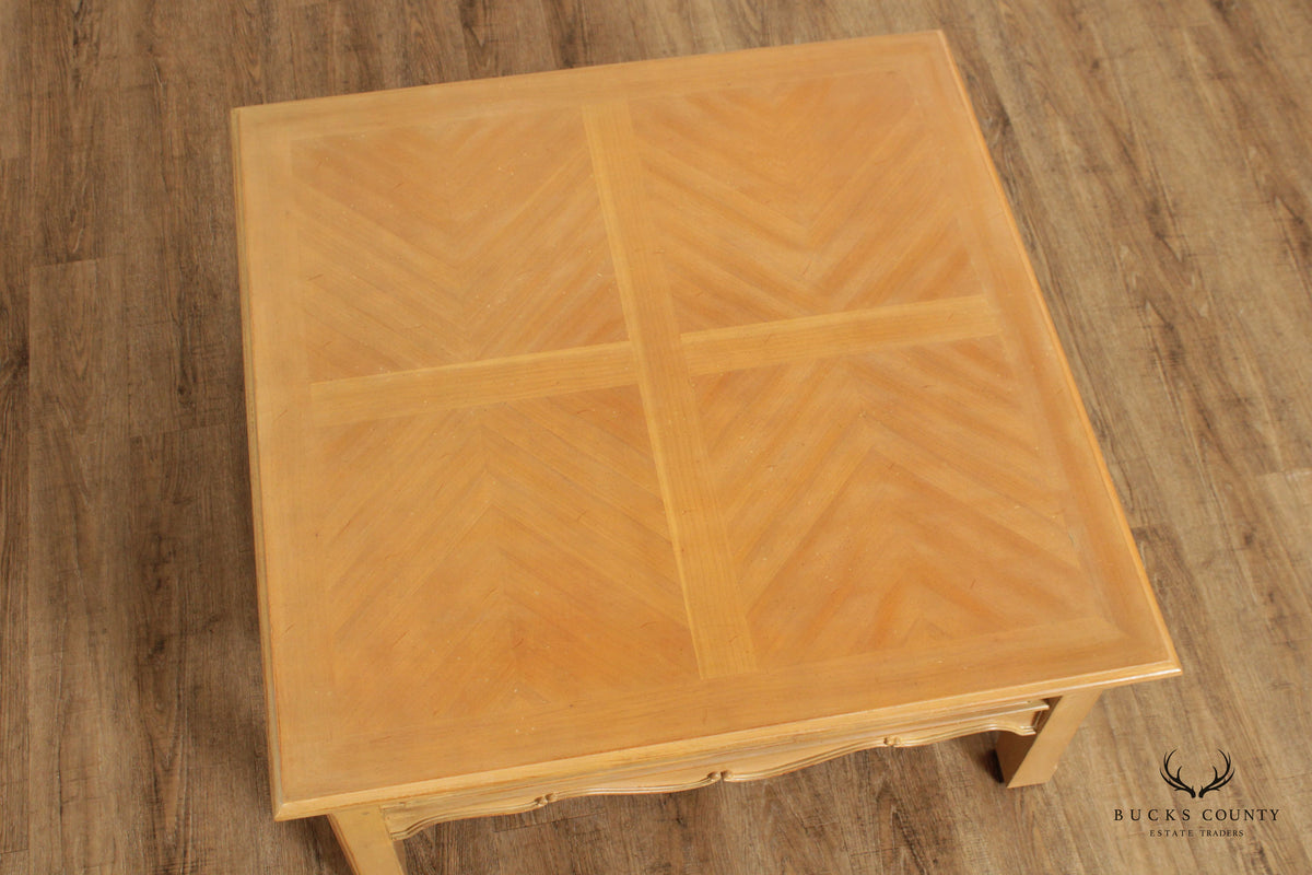 The Guild Hall French Country Style Carved and Painted Coffee Table