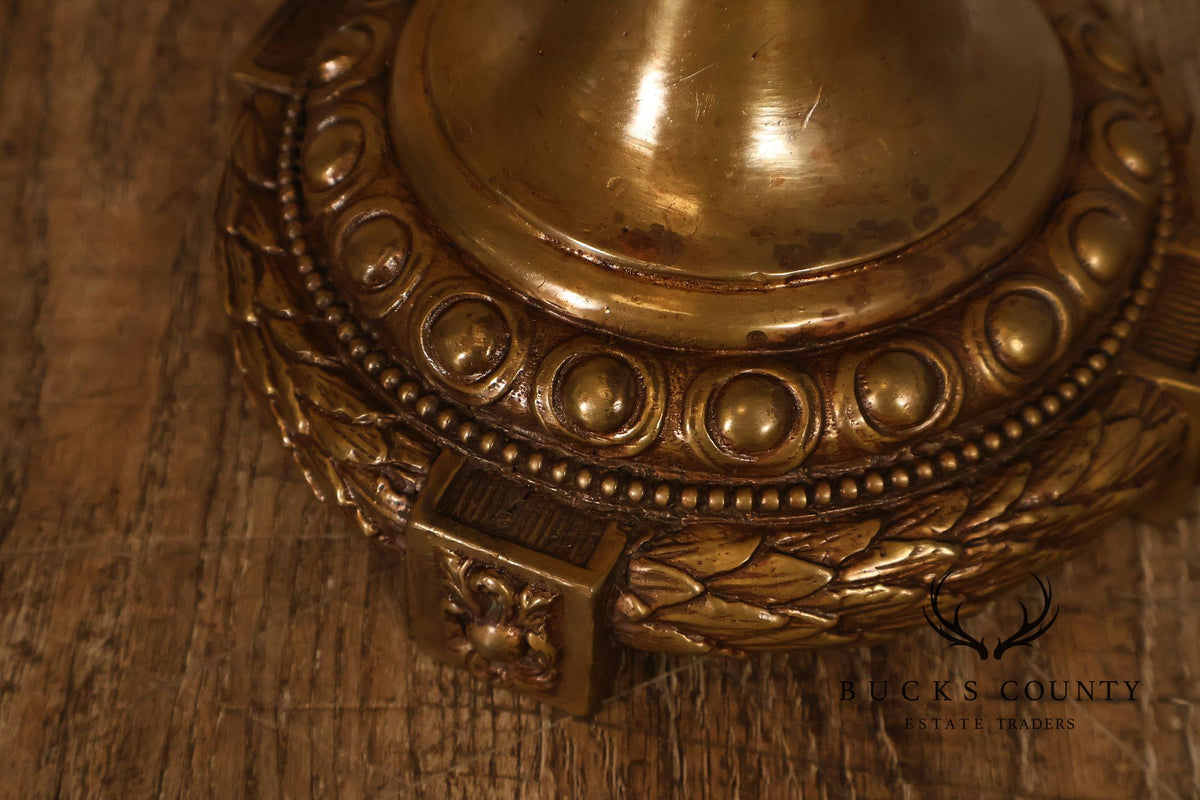 Neoclassical Style Crackle Glazed Porcelain Urn