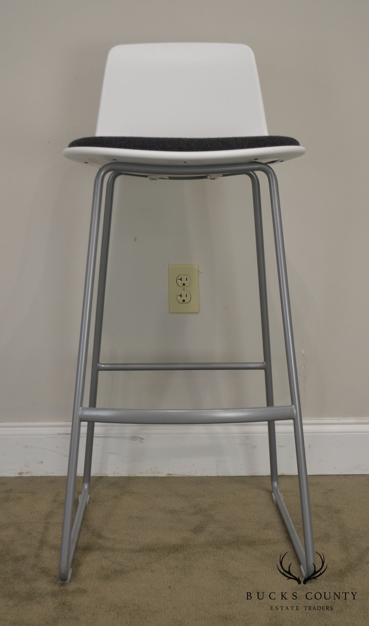 Steelcase Coalesse Enea Lottus Pair Sculpted Sled Bar Stools