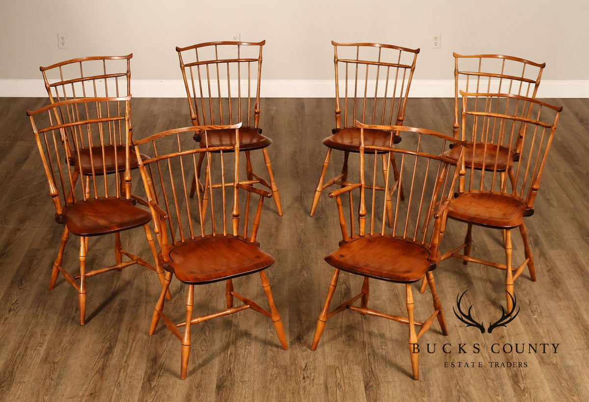D.R. Dimes Set of Eight Bird Cage Dining Chairs
