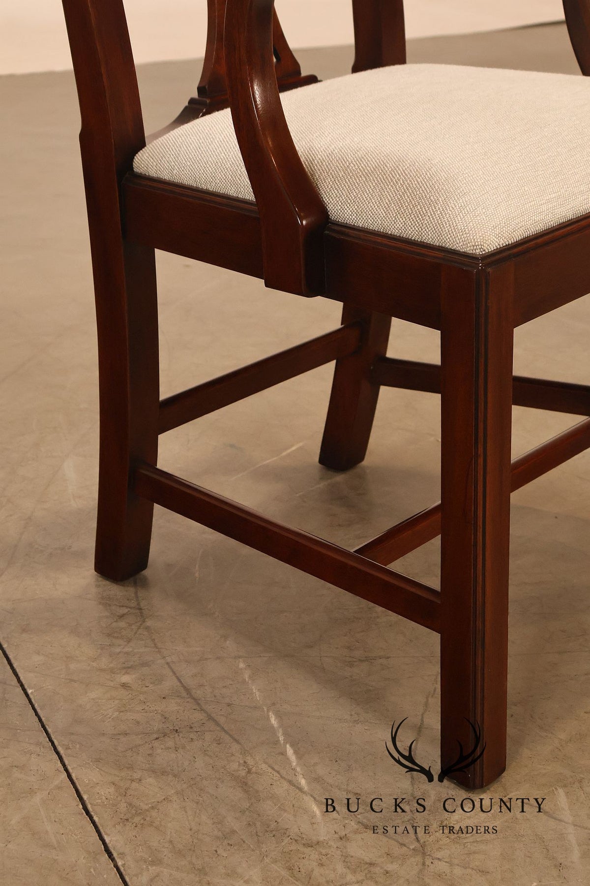Henkel Harris Chippendale Style Pair of Mahogany Armchairs