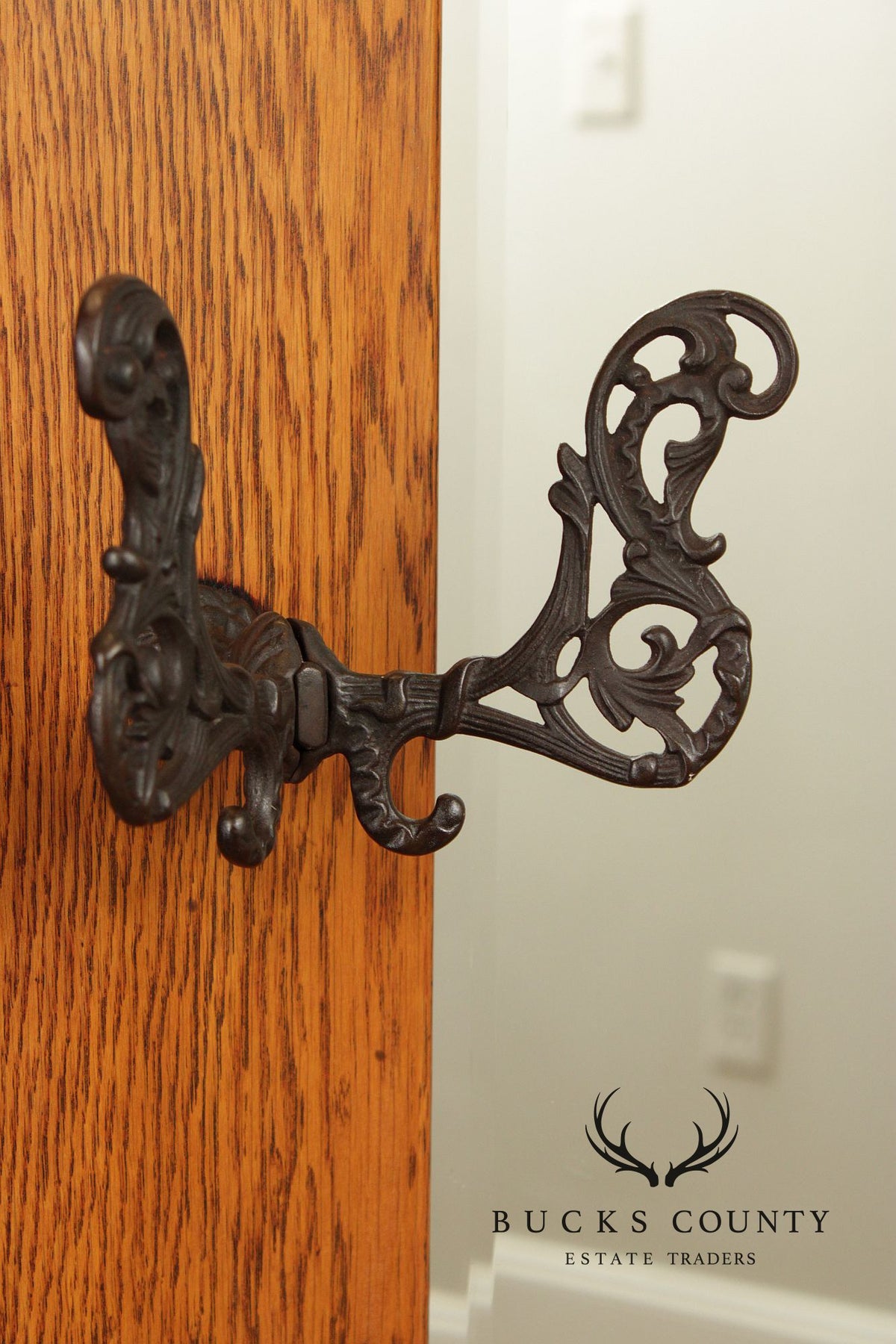 Antique Victorian Carved Oak Hall Tree