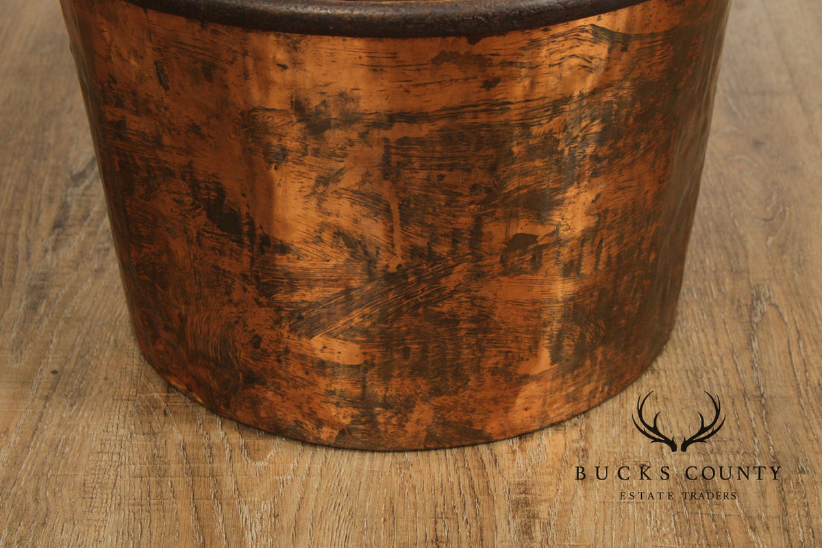 Antique Primitive Dovetailed Copper Kettle