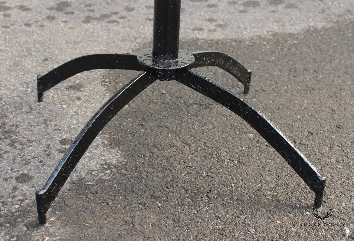 Salterini Mid Century Modern Wrought Iron Round Outdoor Dining Table