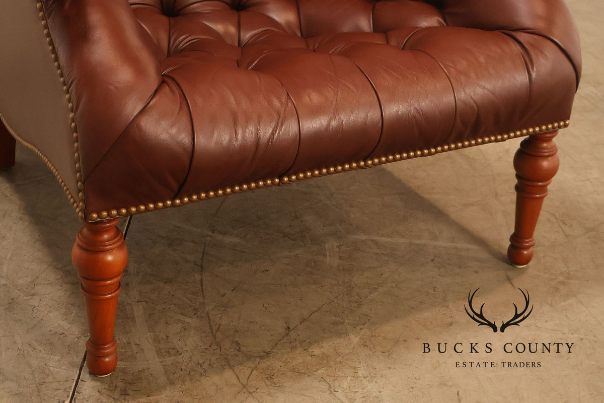 Stickley Tufted Leather 'Leopold' Armchair