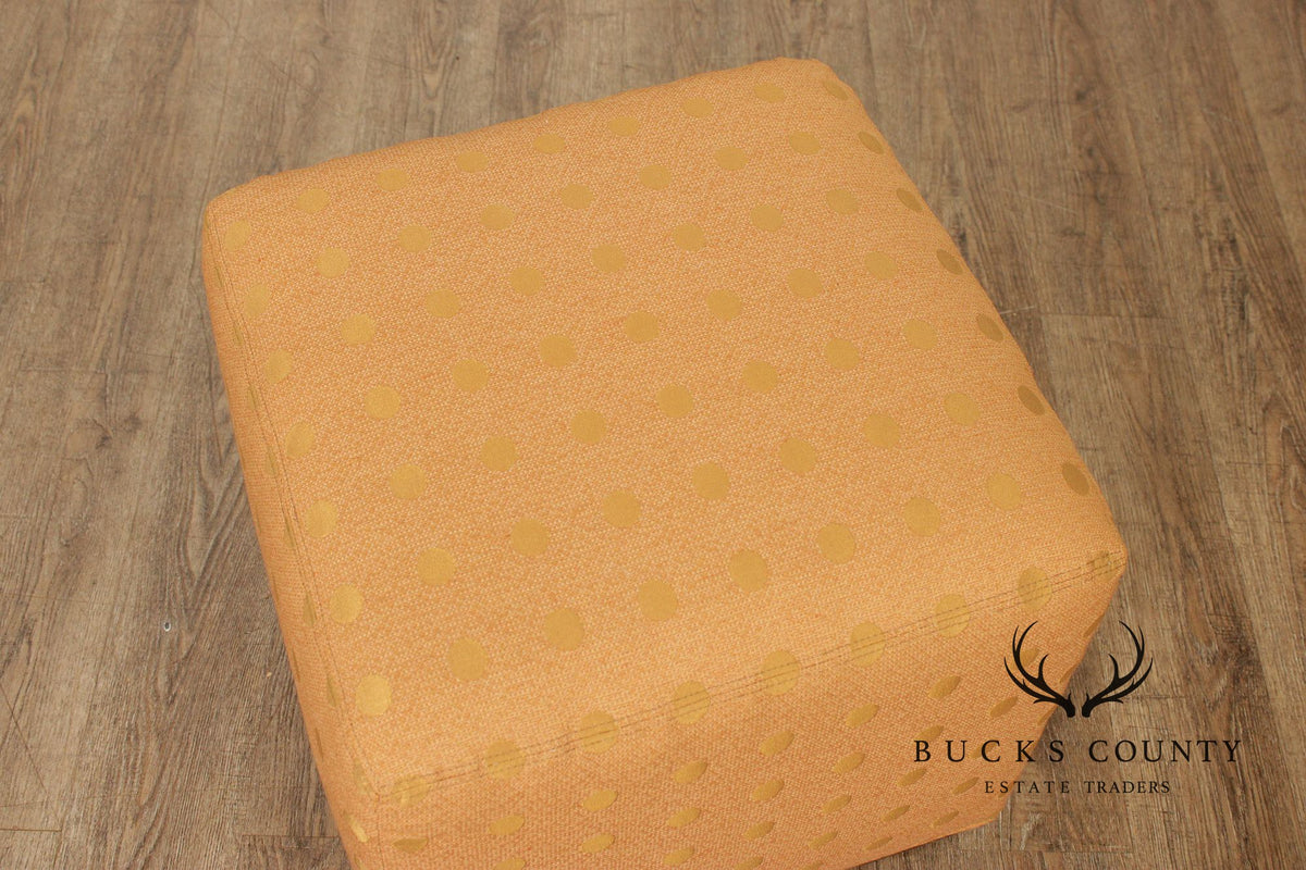 Pair of Upholstered Cube Ottomans