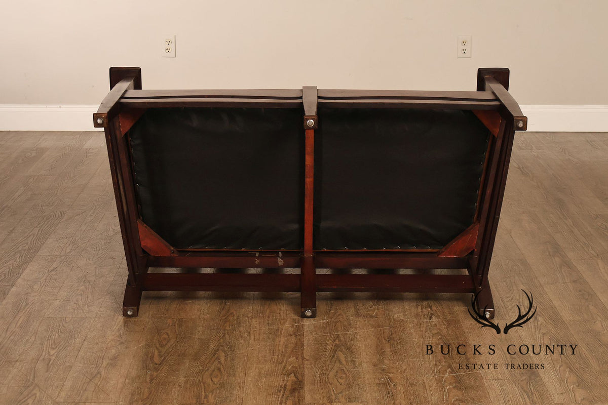 Stickley Brothers Rare Antique Inlaid Mahogany Settee
