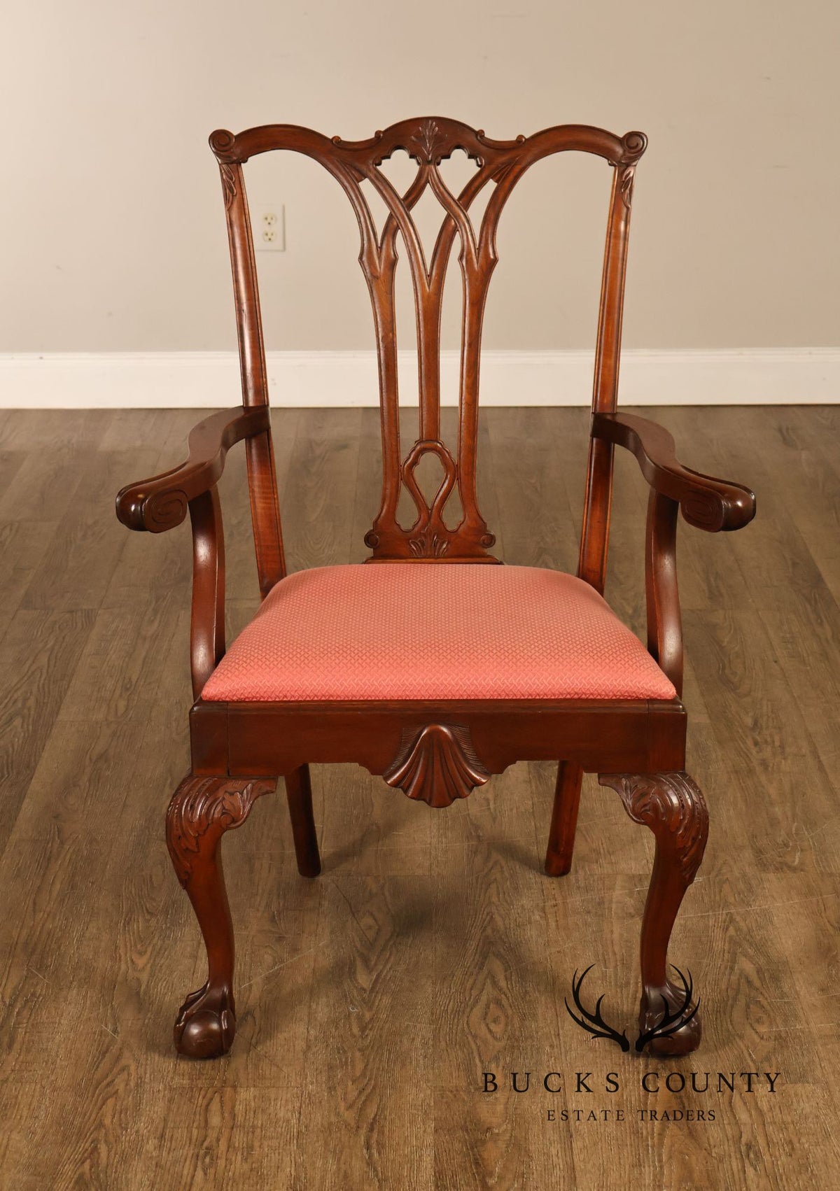 Chippendale Style Set of Eight Mahogany Dining Chairs