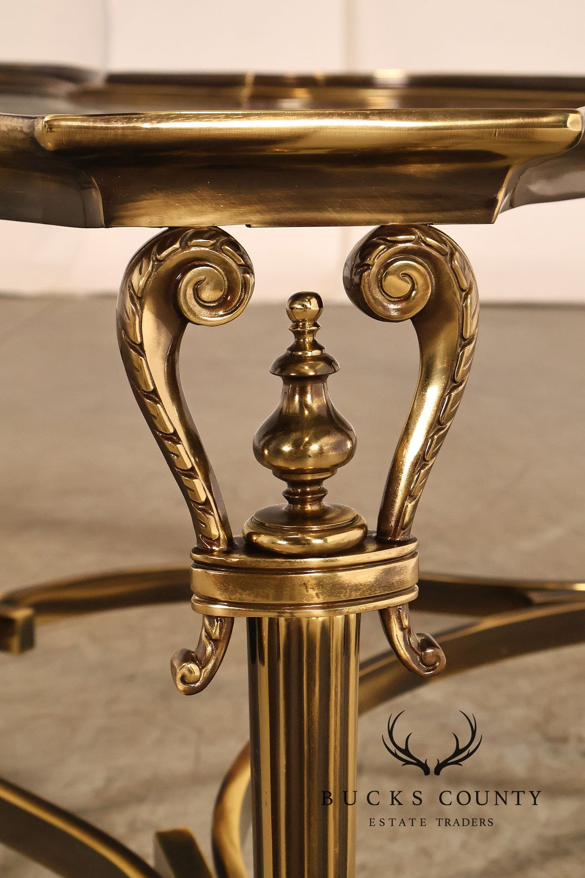 Maitland Smith Glass Top 'Venice' Coffee Table