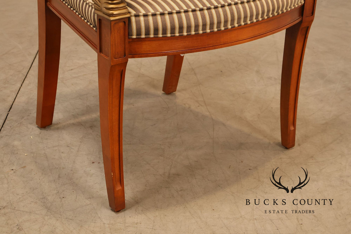 Century Furniture French Empire Style Dolphin Carved Armchair