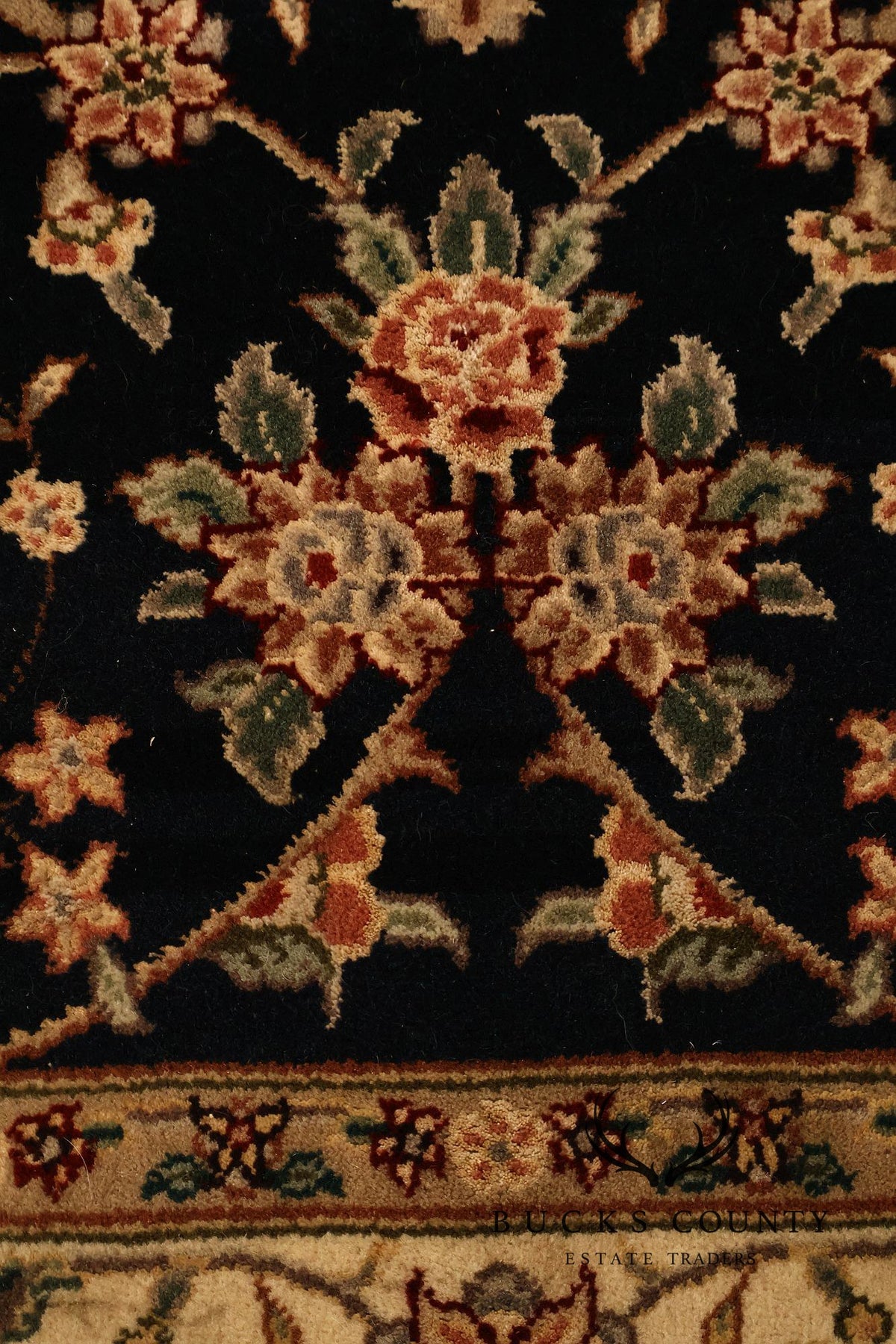 Chinese Tabriz Fish Pattern Hand Woven Wool & Silk Area Rug 4' x 6'