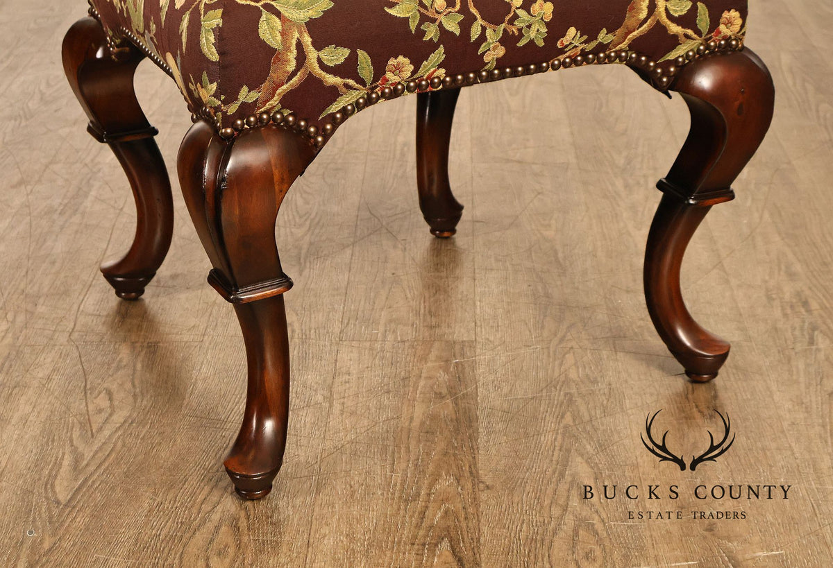 Banks Coldstone By Sarreid Set Of Six Queen Anne Style Upholstered Dining Chairs