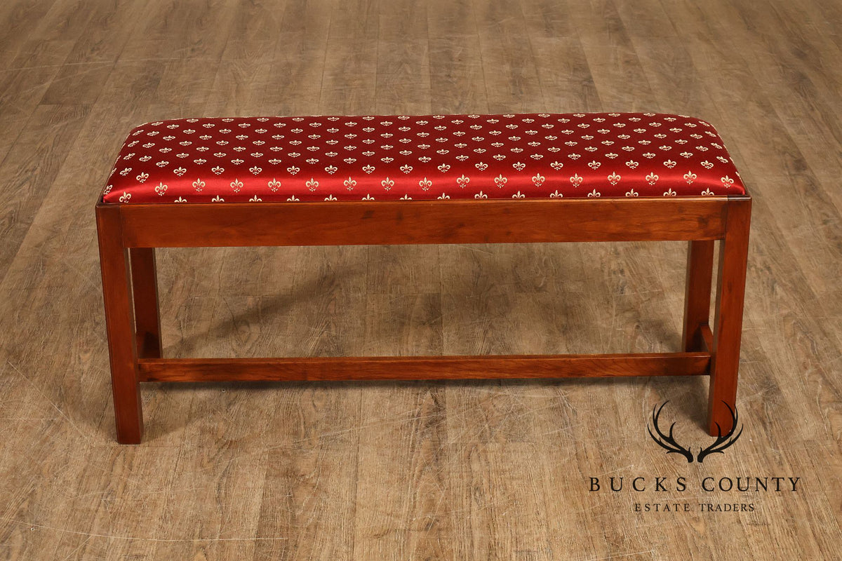 The Bartley Collection Chippendale Style Mahogany Window Bench