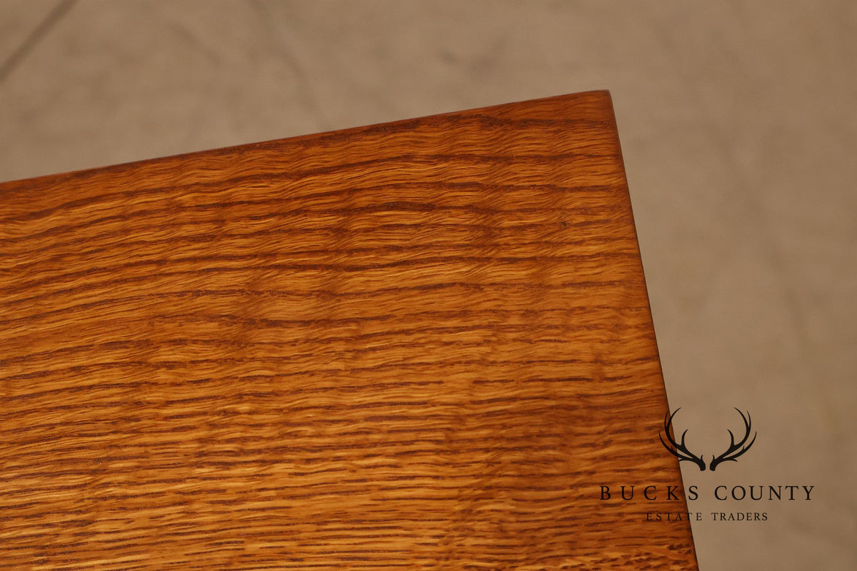Stickley Mission Collection Oak Spindle Desk Library Table
