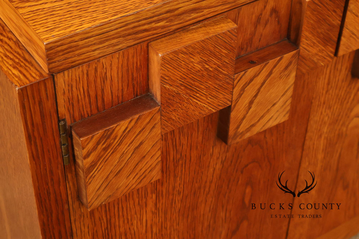 Lane Staccato Pair of Brutalist Nightstands