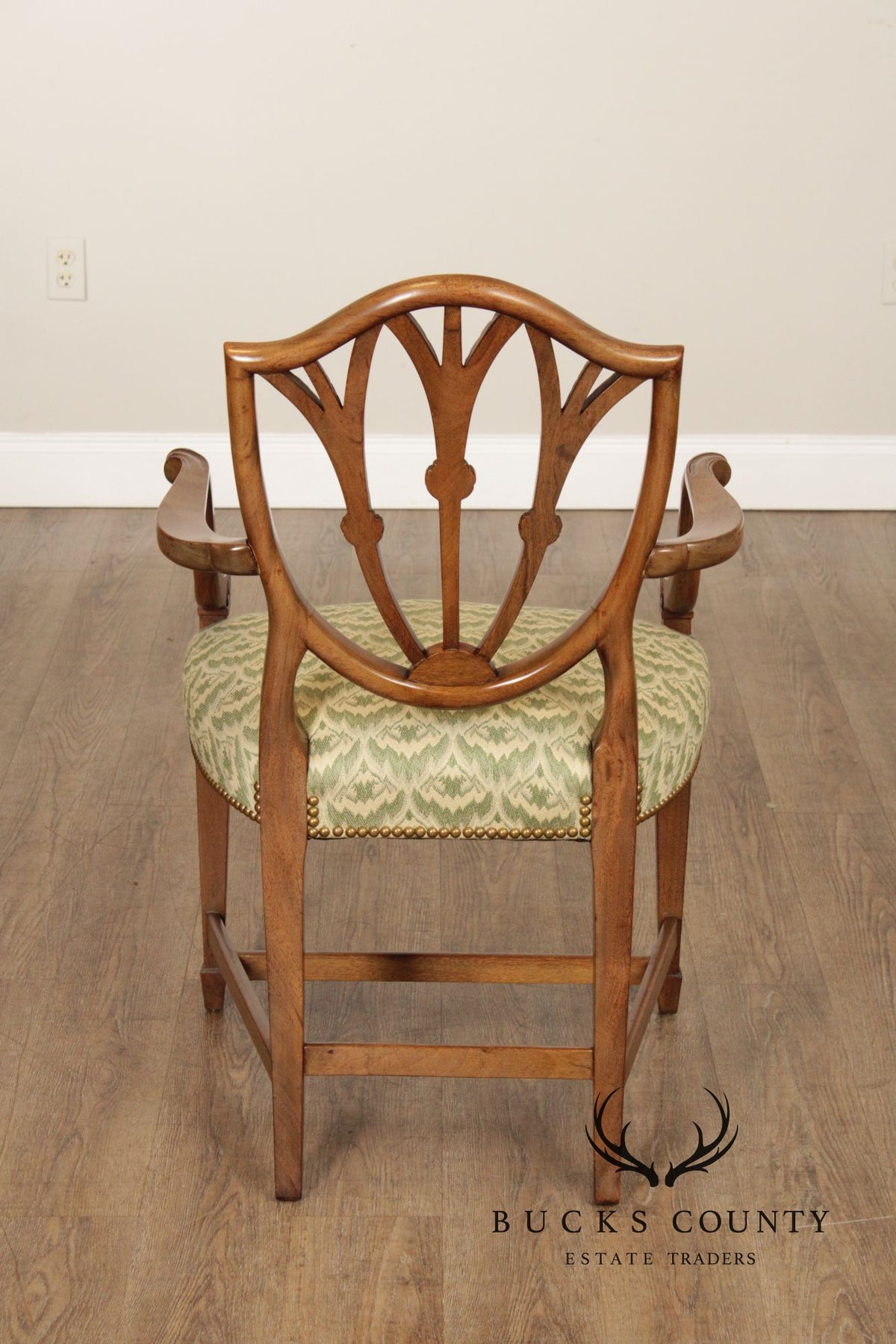Hepplewhite Style Pair of Mahogany Armchairs