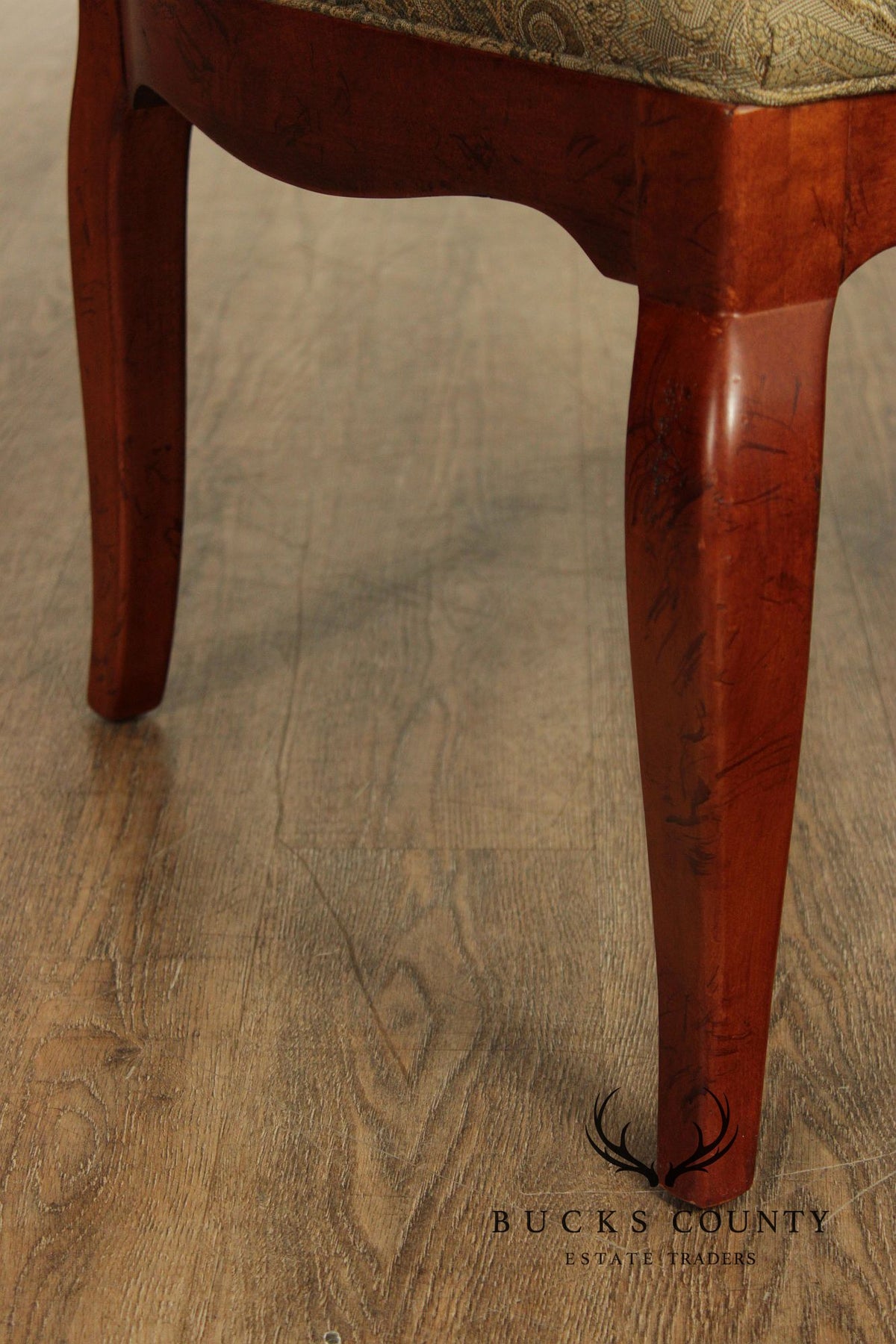 Hickory White Italian Provincial Set Of Eight Upholstered Dining Chairs