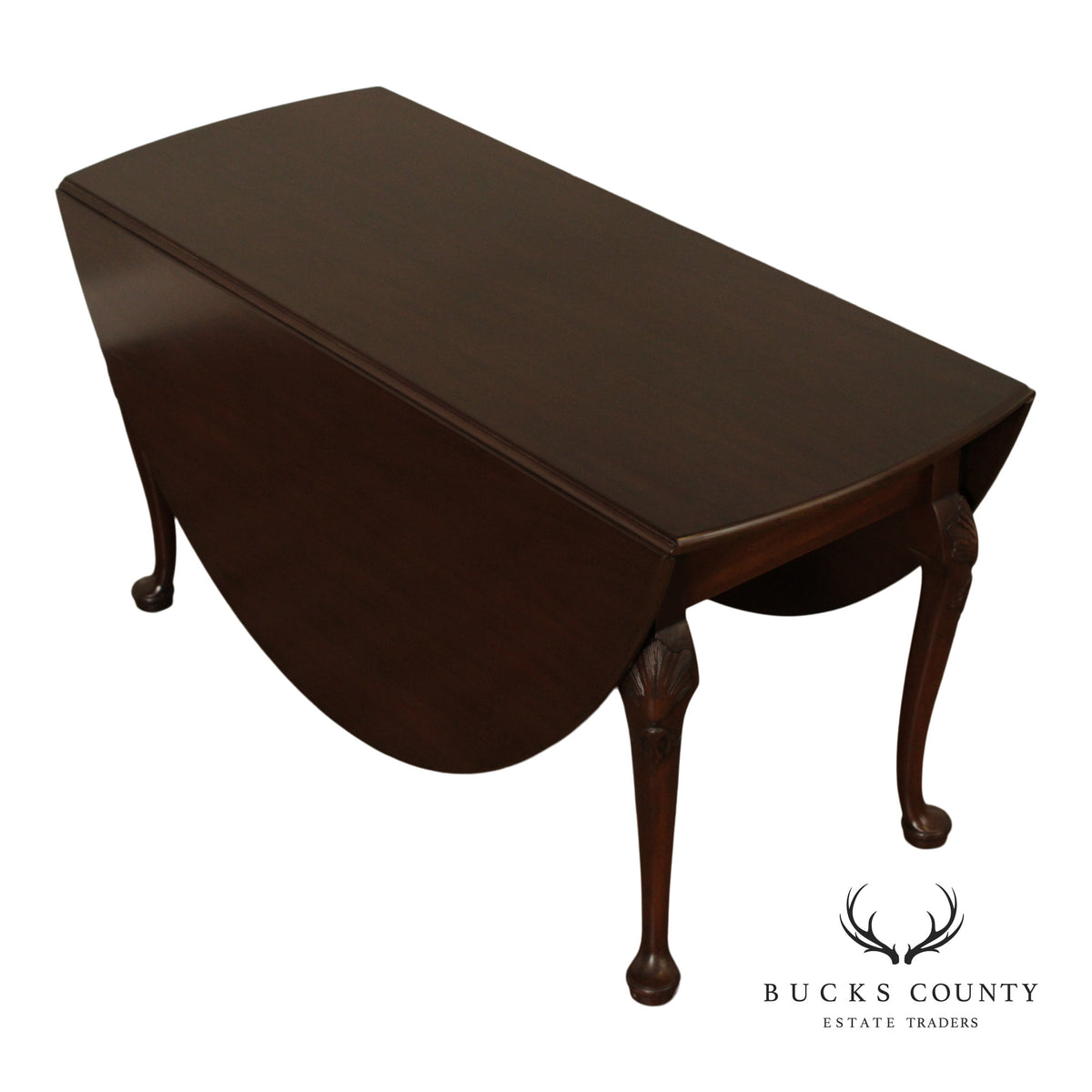 Kittinger Colonial Williamsburg Mahogany Drop Leaf Dining Table