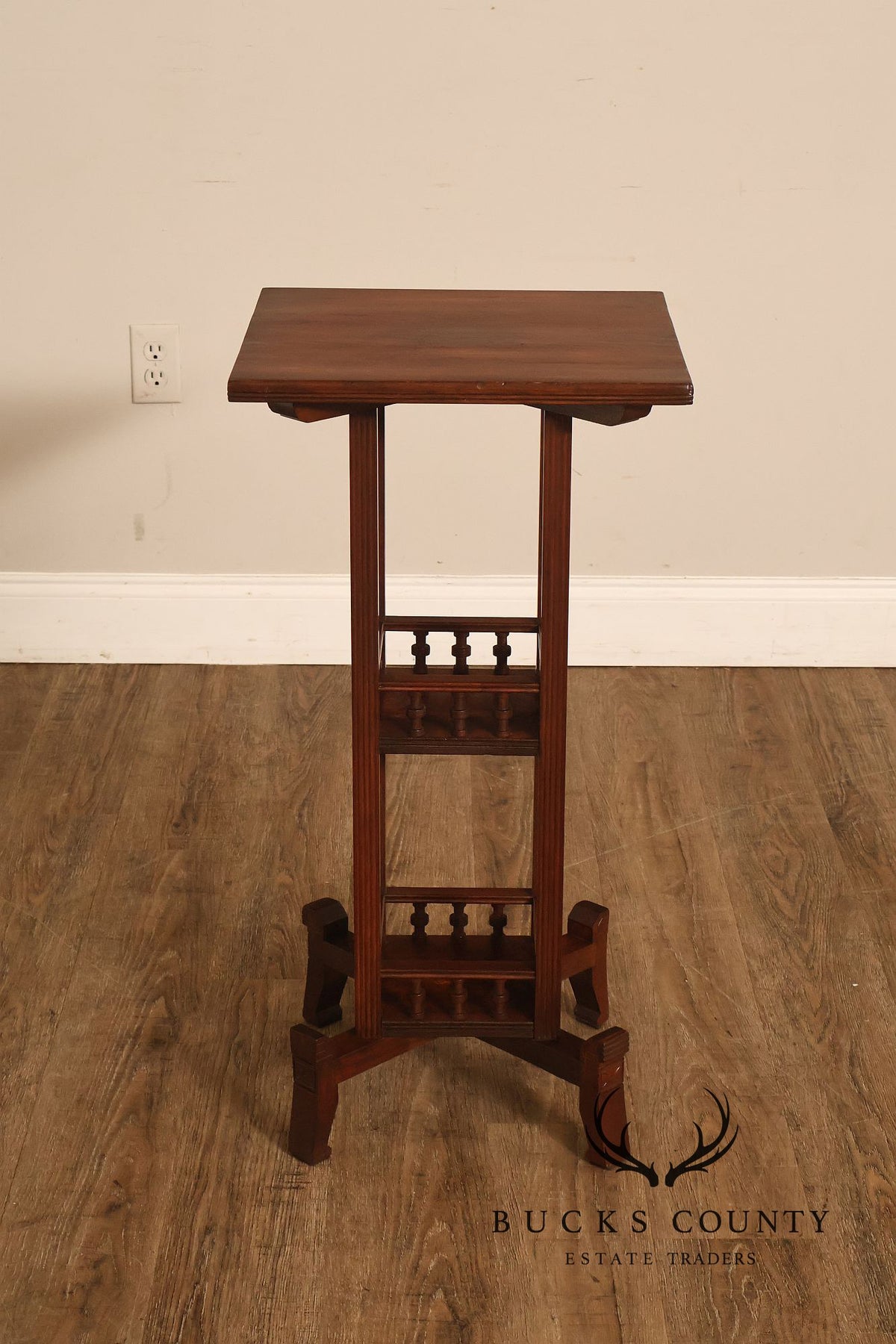 Victorian Eastlake Carved Walnut Plant Stand