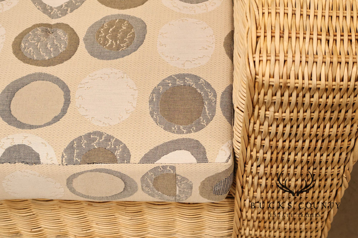 Gunther Lamber Pair of Wicker Loveseats