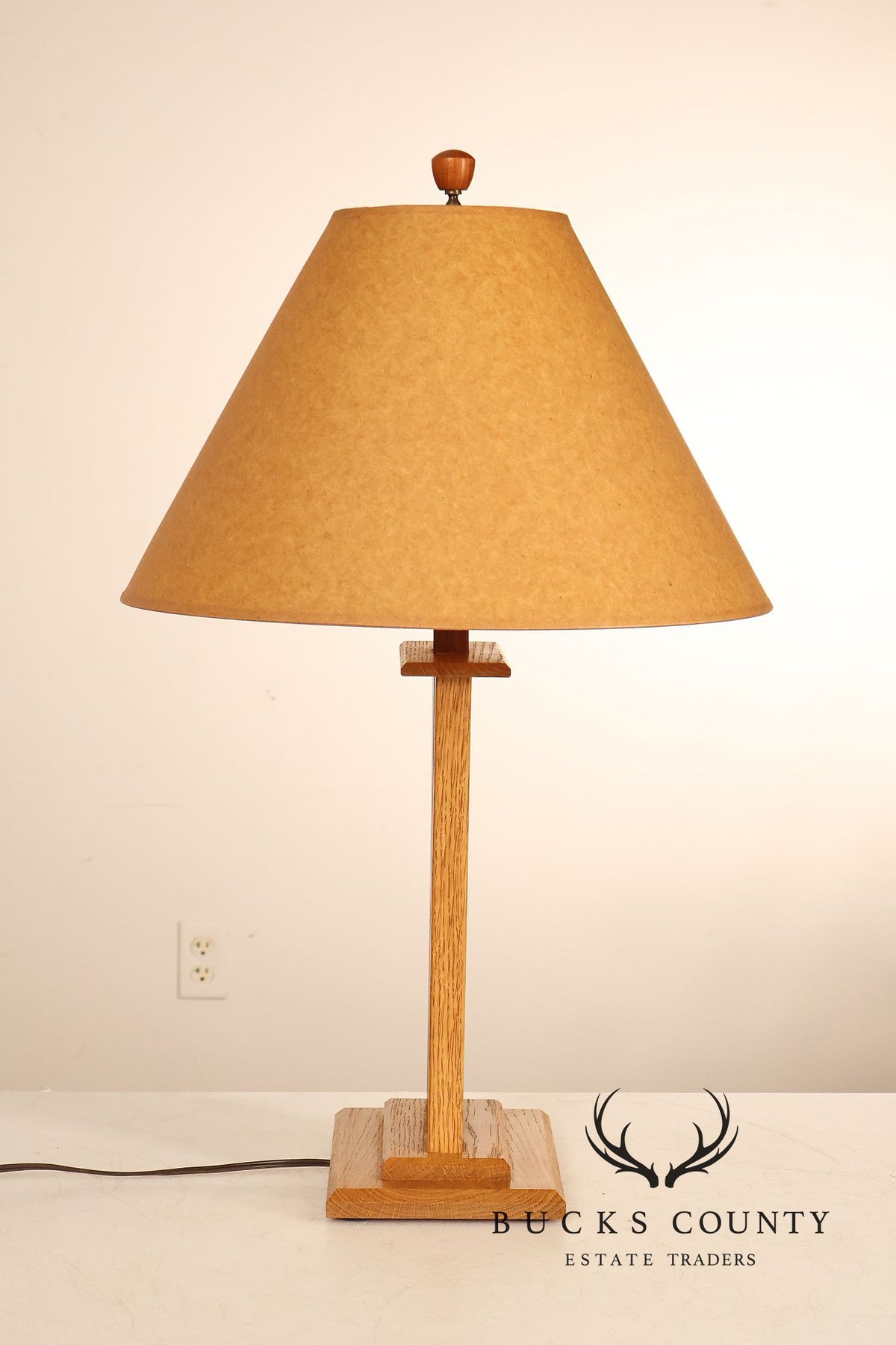 VNC Designs Mission Style Oak Table Lamp