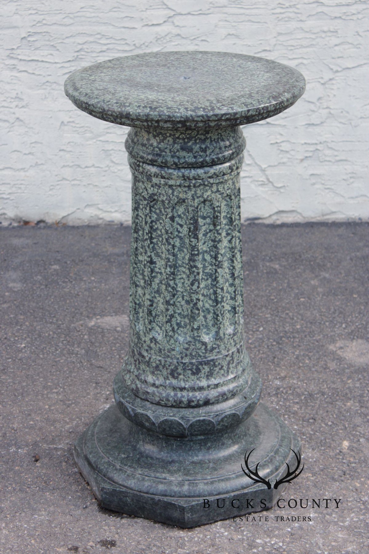 Vintage Carved Granite Pedestal Column