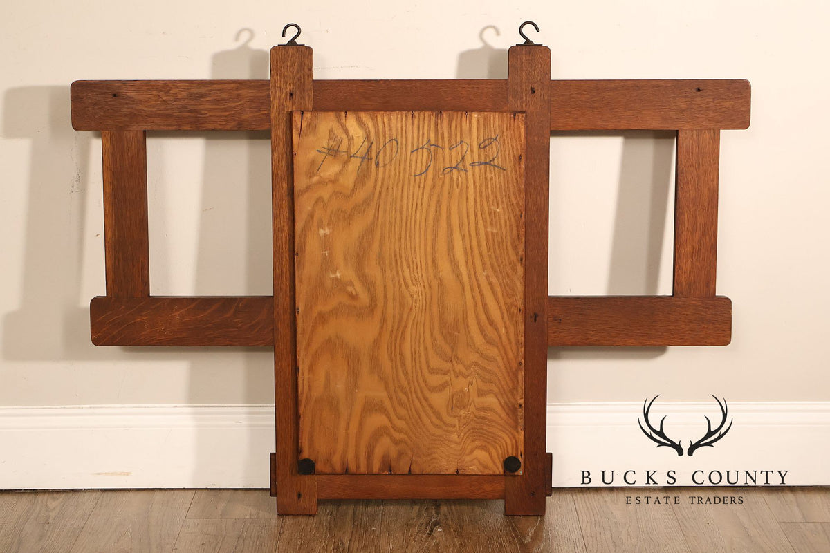 Stickley Brothers Hall Mirror Mission Style Old Coat Rack