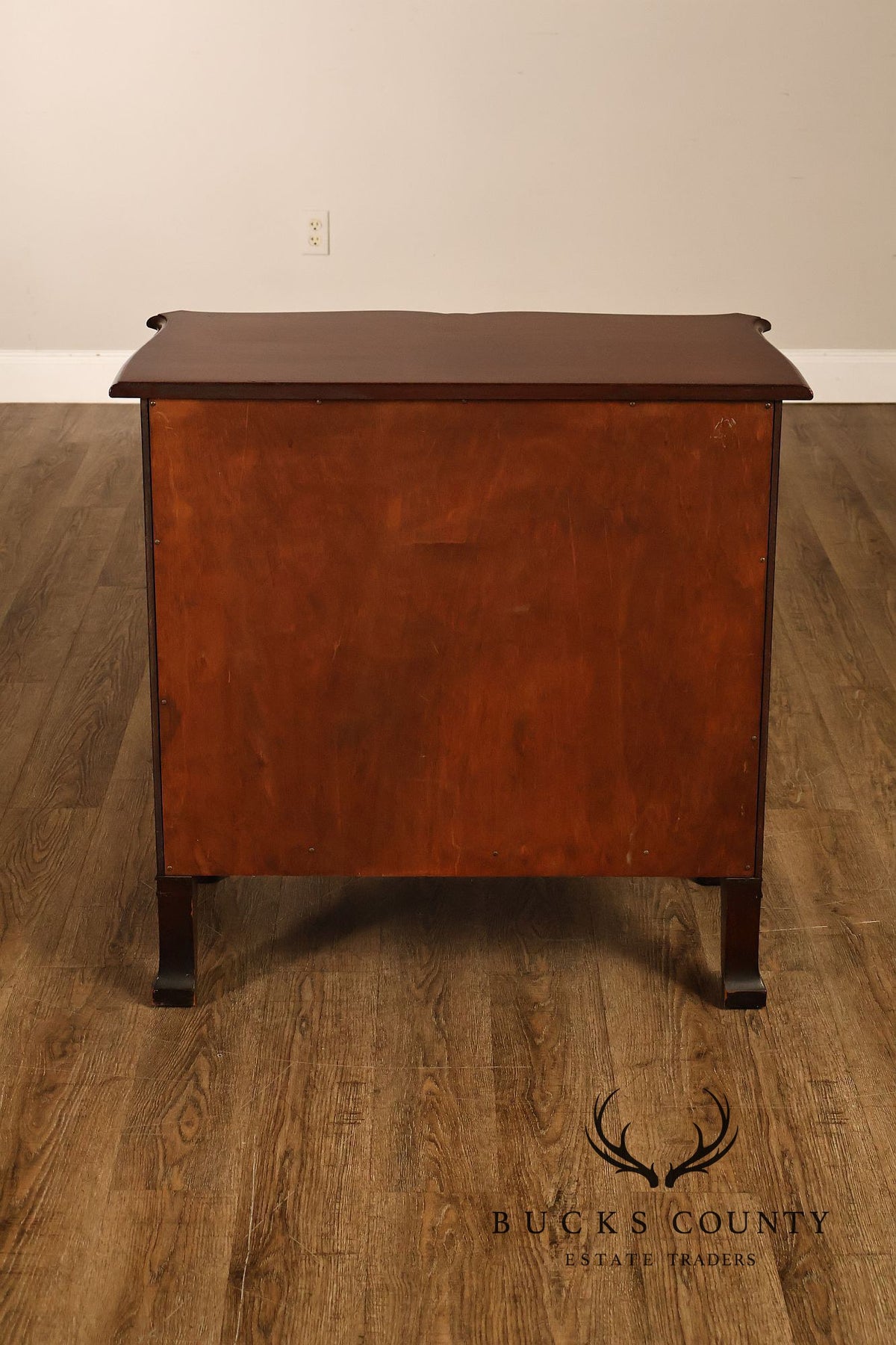 Traditional Mahogany Pair Of Bow Front Two Drawer And Two Door Cabinets