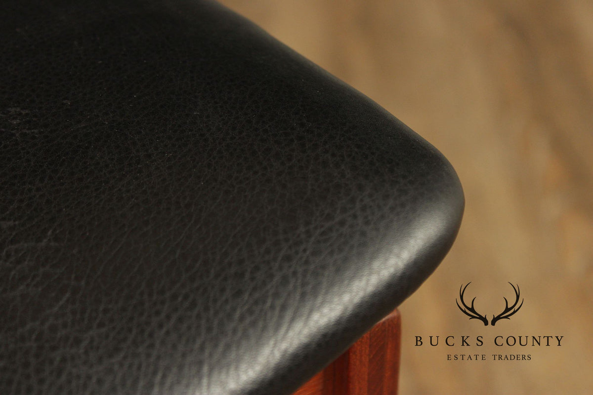 Mid Century Danish Teak Floating Seat Stool By Inger Klingenberg For France & Søn