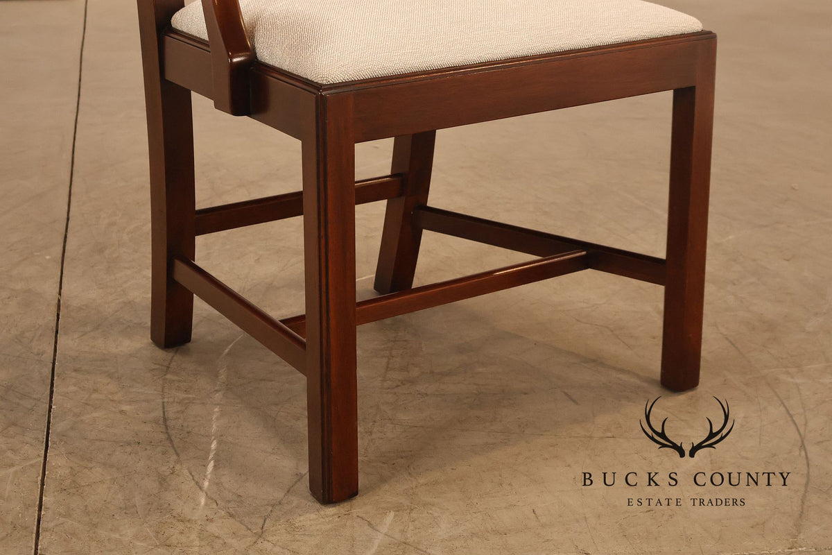 Henkel Harris Chippendale Style Pair of Mahogany Armchairs