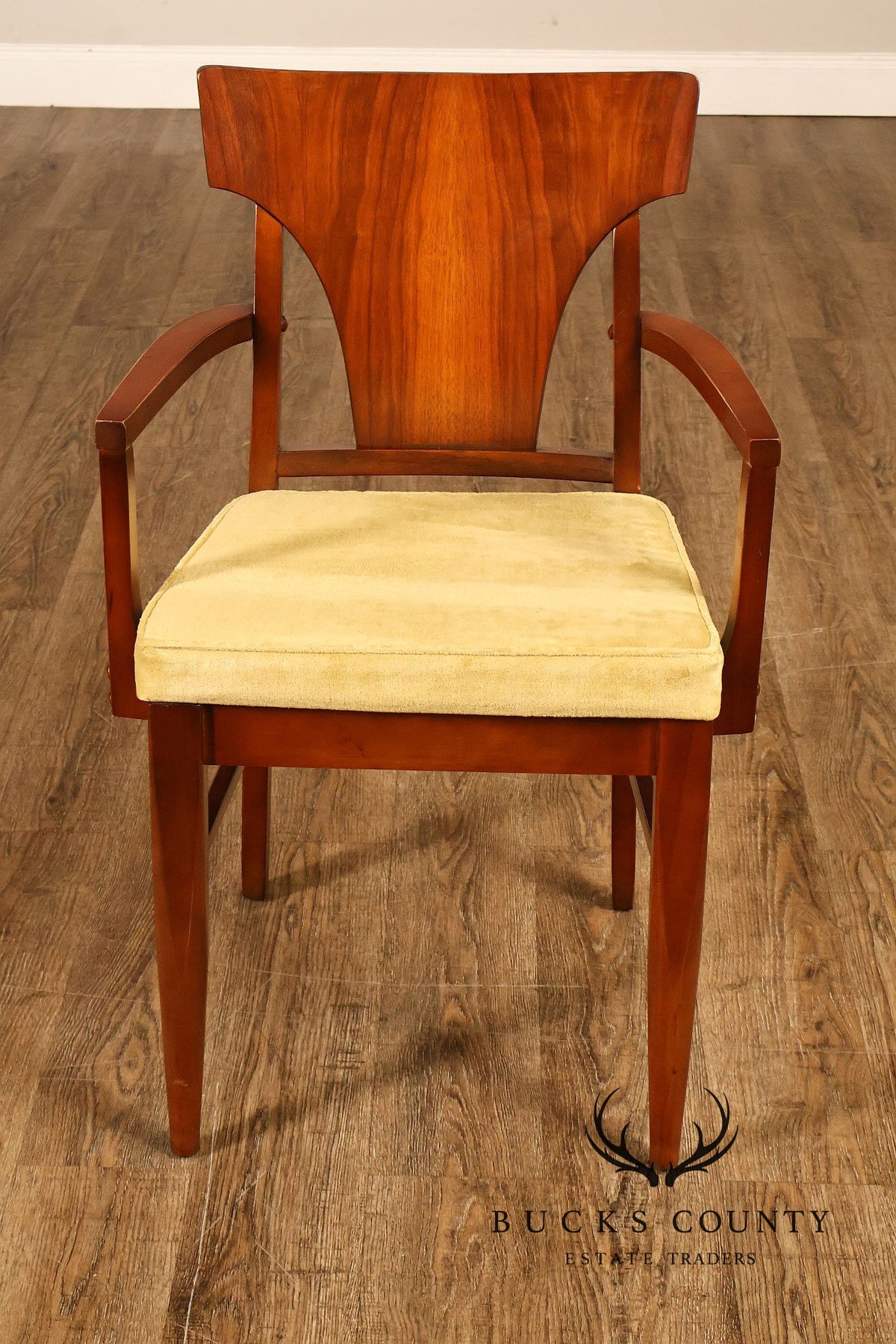 Mid Century Modern Set of Six Walnut Dining Chairs