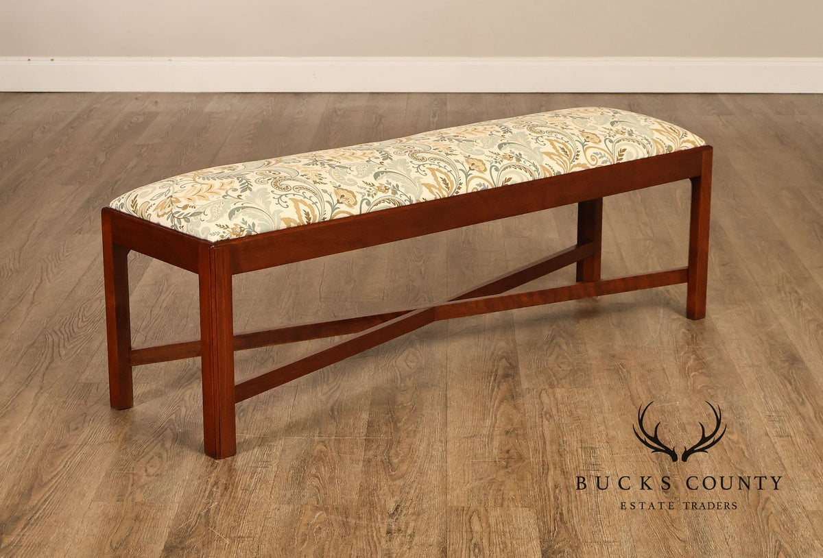 Chippendale Style Mahogany Window Bench