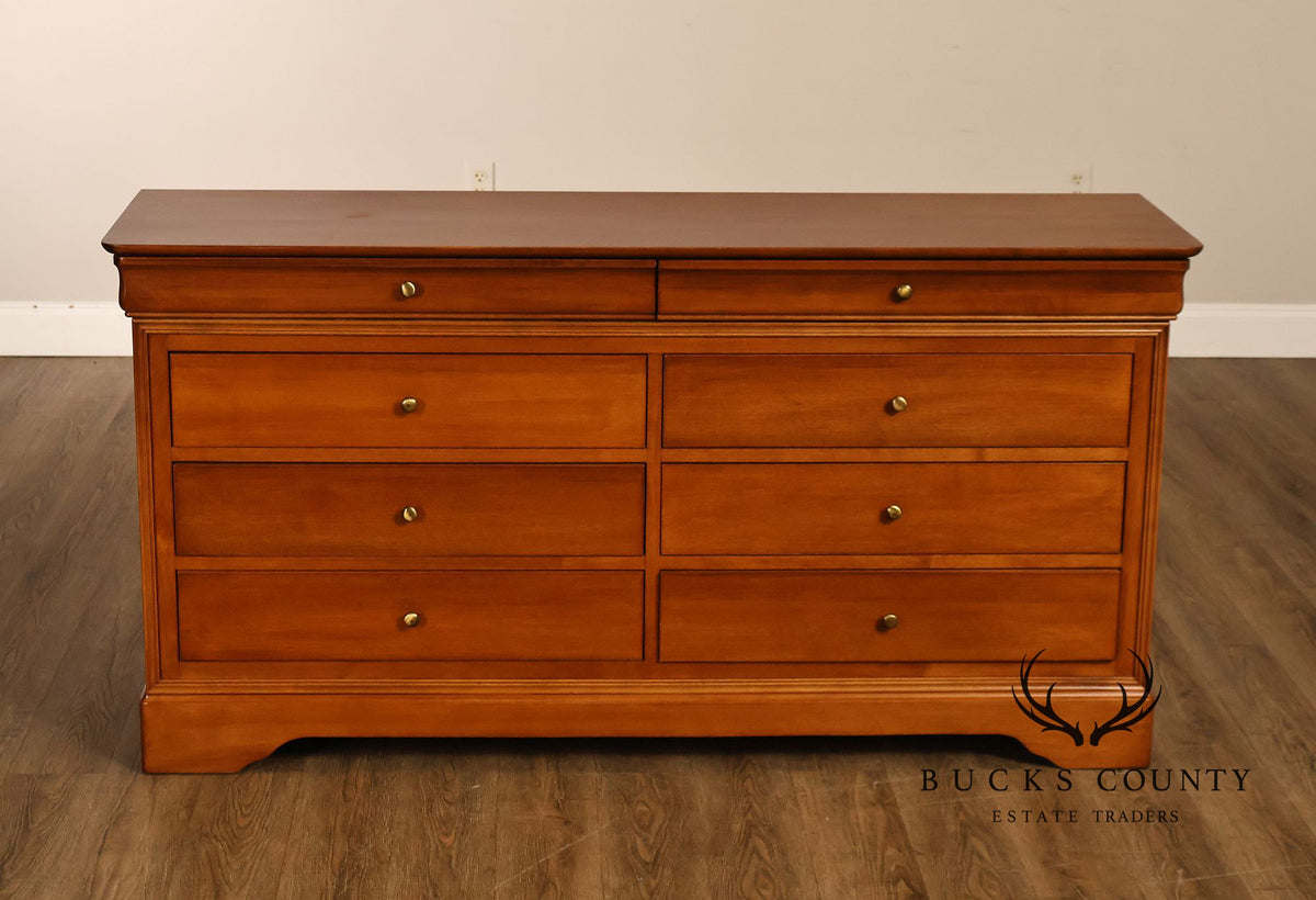 HPL Shermag Louis Philippe Style Cherry Eight-Drawer Dresser
