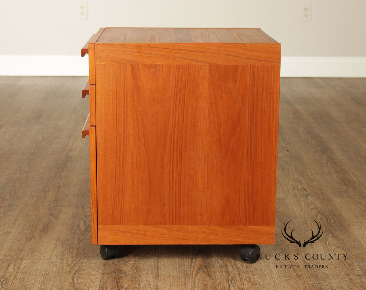 Interform Collection Danish Modern Teak Filing Cabinet