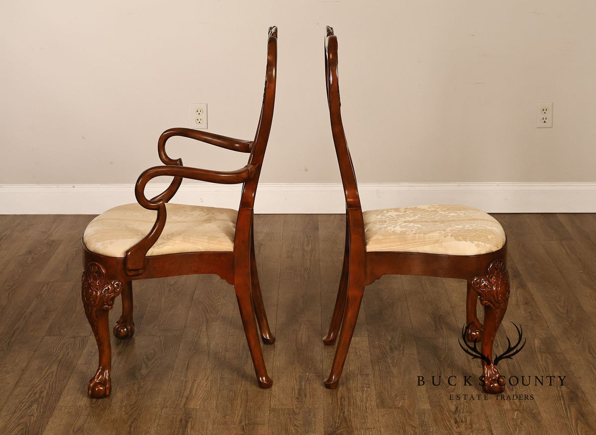 Baker Furniture 'Stately Homes' Set of Ten Walnut Dining Chairs