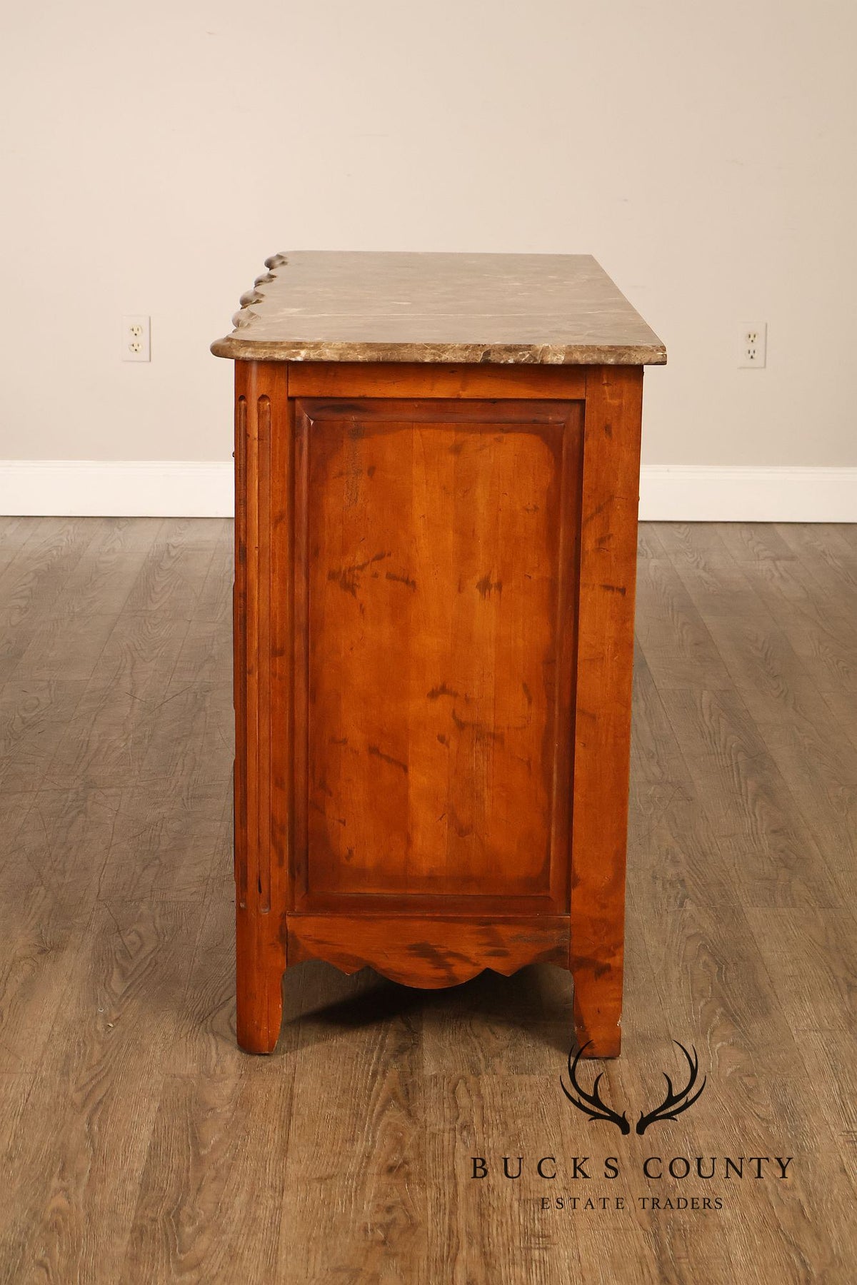 Century Furniture French Provincial Style Marble Top Chest