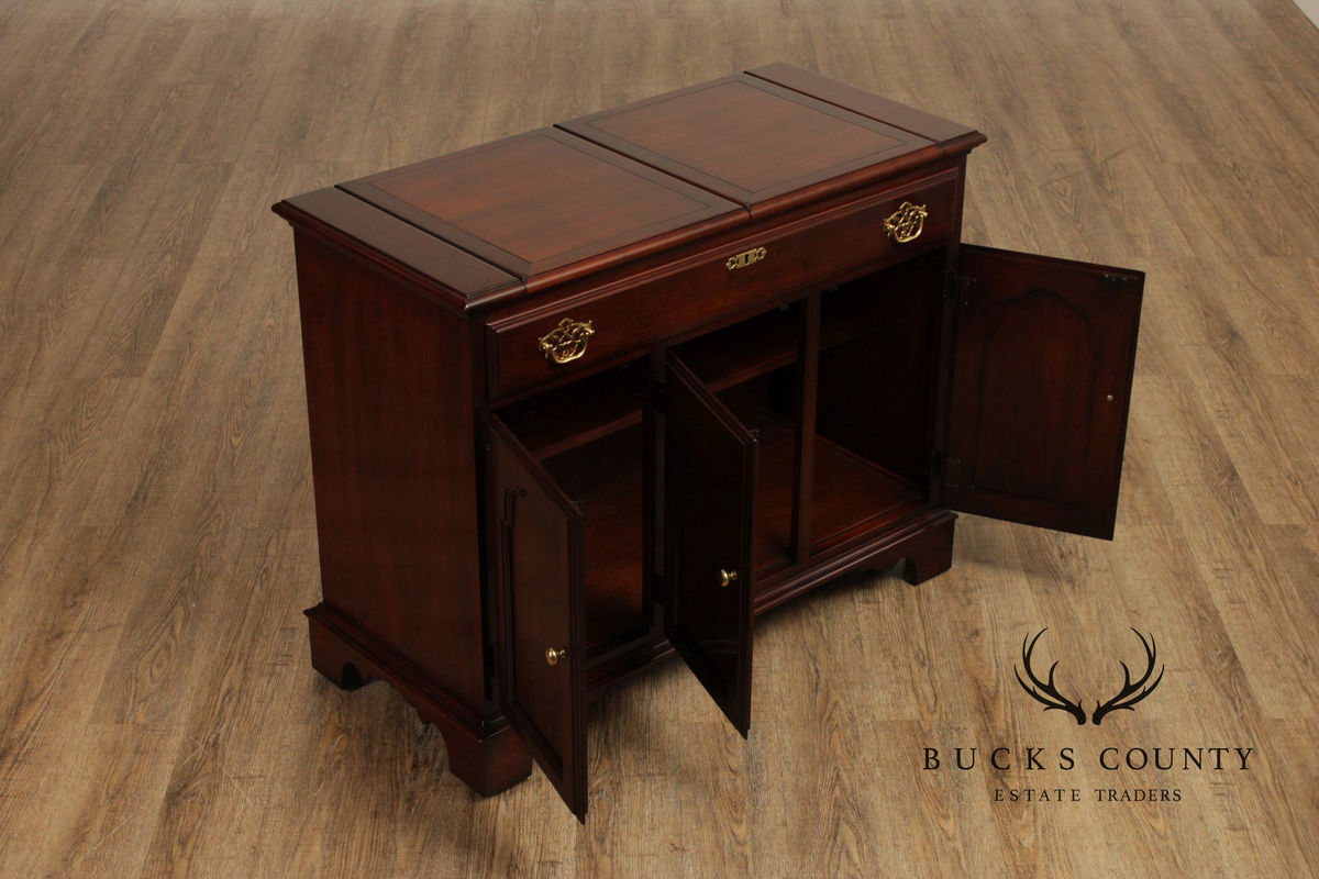 Statton Georgian Style Cherry Flip Top Server