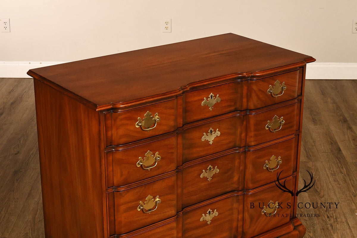Kindel Chippendale Style Mahogany Block-Front Chest Of Drawers