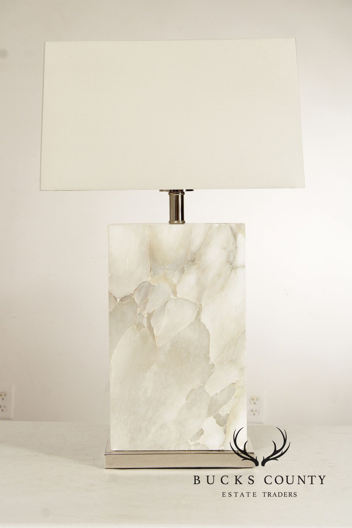 Arteriors Pair of 'Carson' Marble Table Lamps