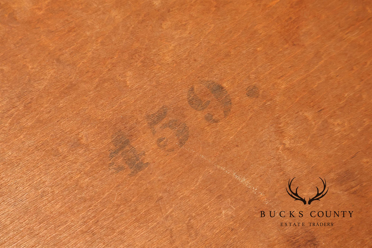 Empire Style Antique Oak Library Table