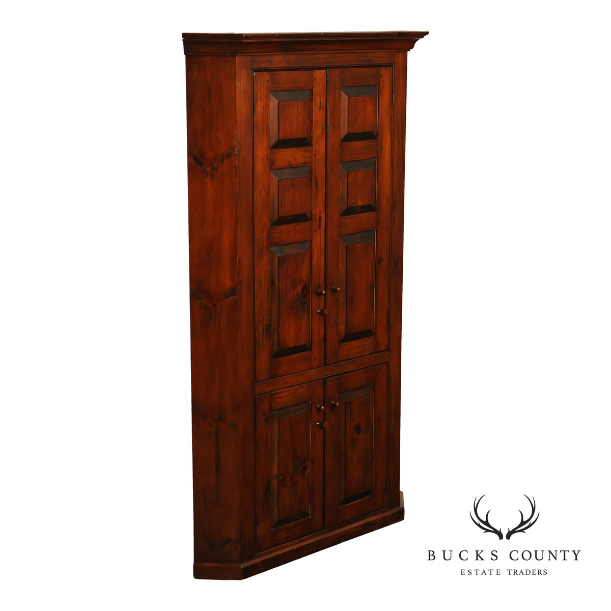 Stephen Von Hohen Farmhouse Pine Corner Cupboard