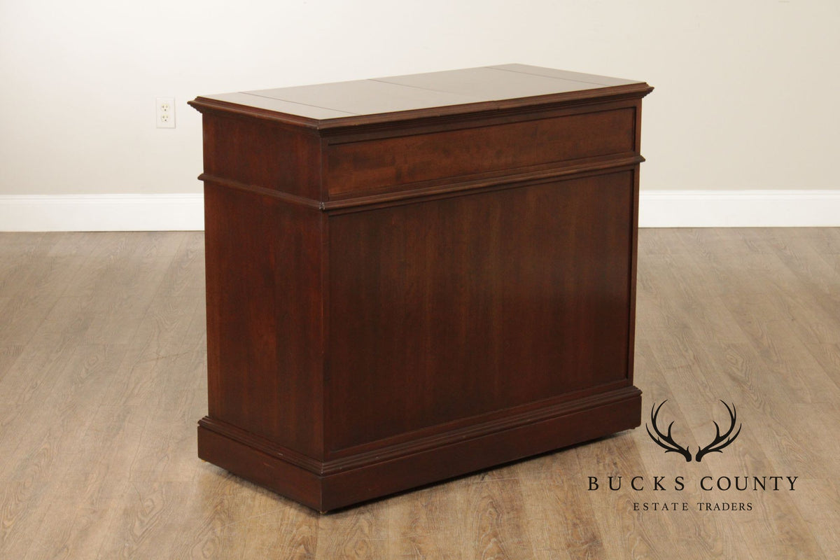 Ethan Allen Georgian Court Chippendale Style Cherry Flip Top Server