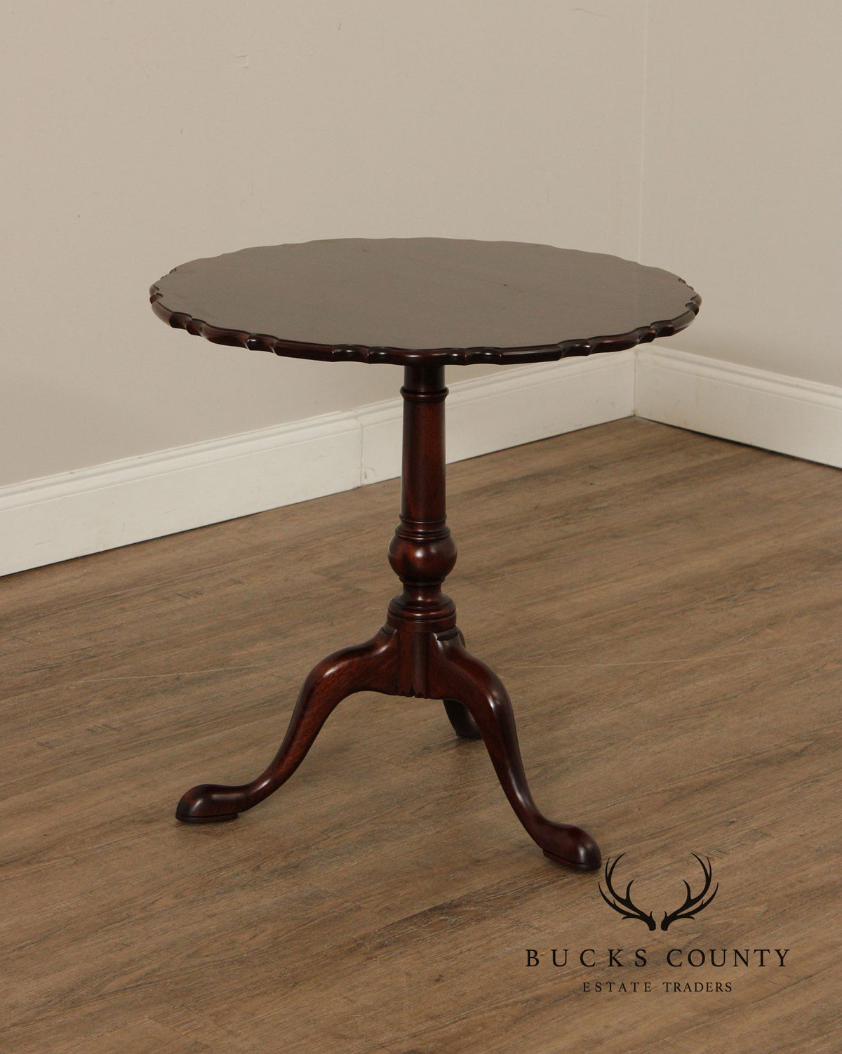 Stickley Federal Style Mahogany Pie Crust Tea Table