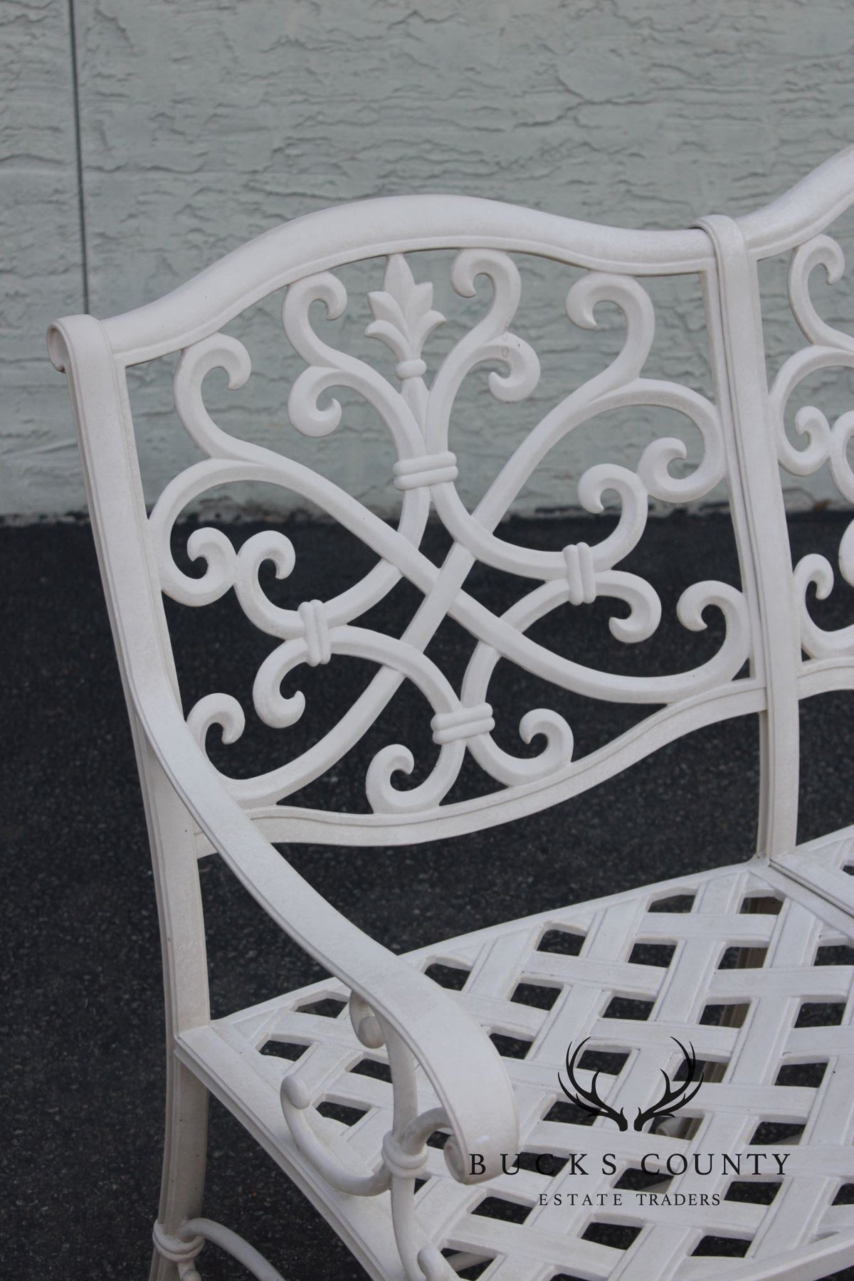 Frontgate Cast Aluminum Outdoor Garden Settee