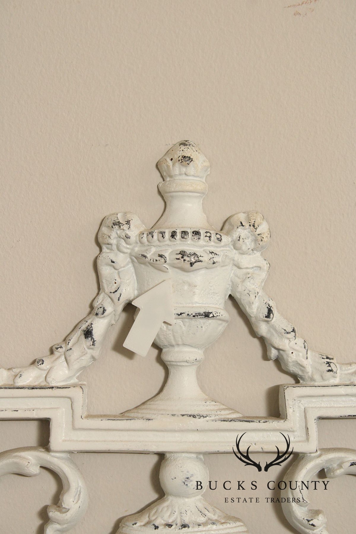 Rococo Style Ornate Metal King Headboard
