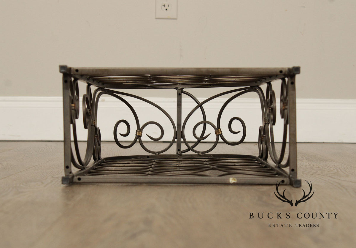 Arched 20-Bottle Iron Wine Rack