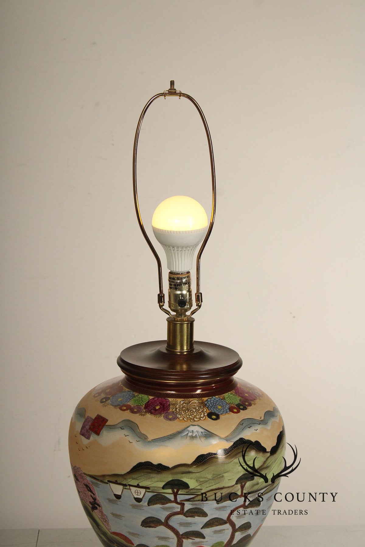Frederick Cooper Asian Style Porcelain Ginger Jar Table Lamp